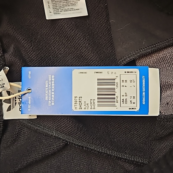 NWT Adidas Originals Split Two Tone Shorts Grey Black Small *AS SEEN ON TV* - Picture 13 of 14